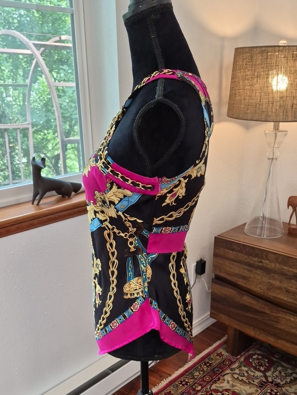 CACHE Y2K Silk Handkerchief Halter Top Small - Picture 4 of 6